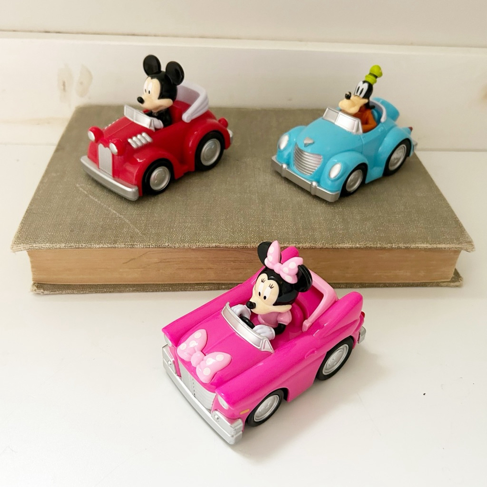 Disney Mickey Mouse Clubhouse & Friends Pull Back Toy Car Goofy, Minnie & Mickey